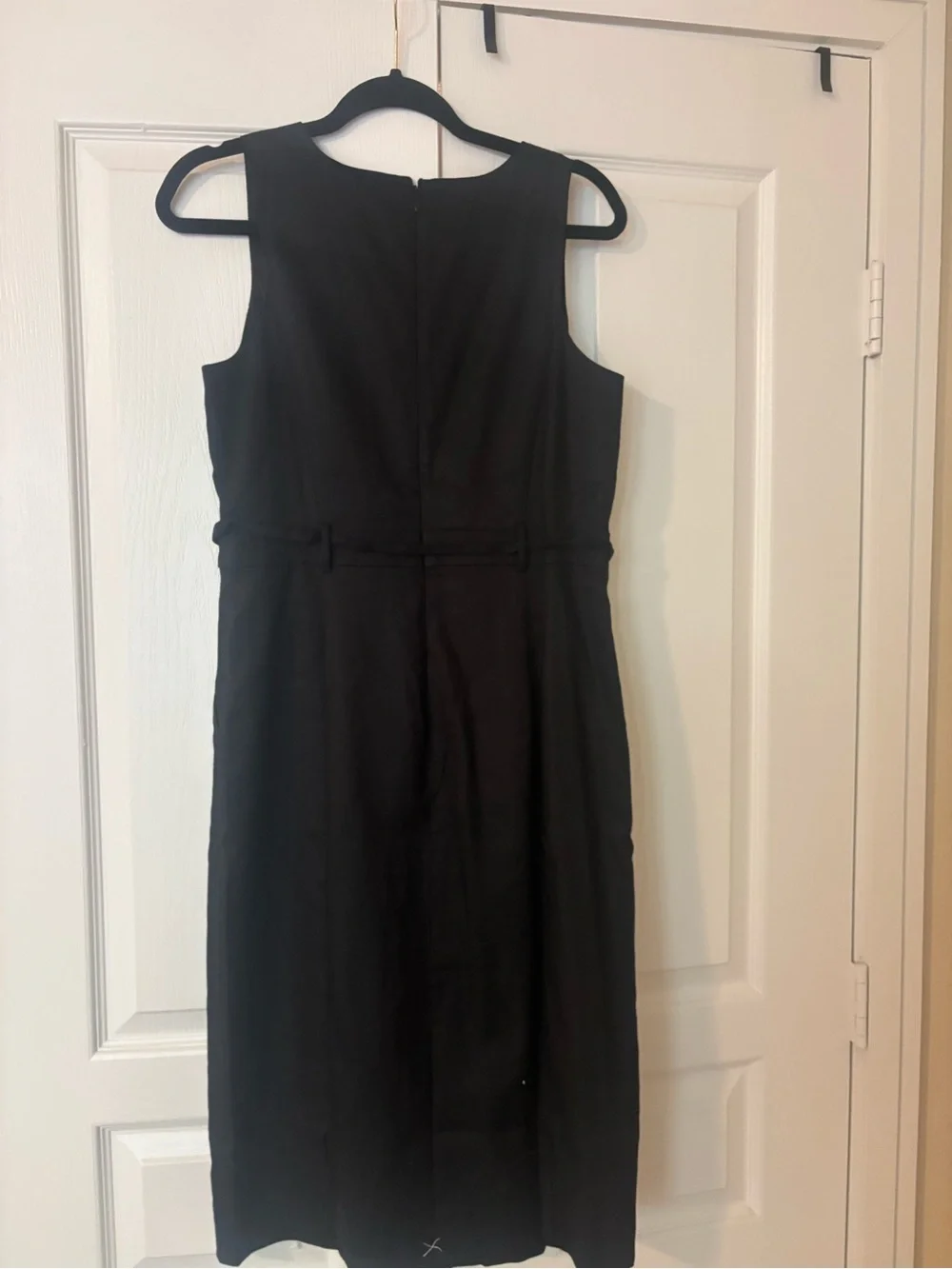 J. Crew Black Sleeveless V-Neck Sheath Dress